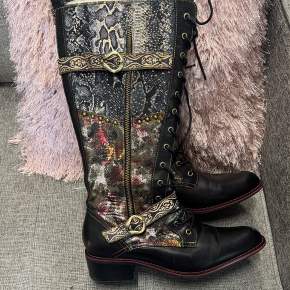 L’Artiste Tall Leather Boots Size 41 - Picture 3 of 7